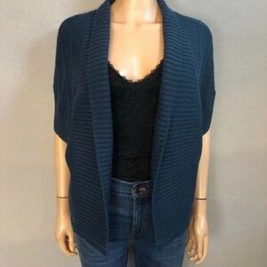 GAP Blue Collar Cardigan Sweater with Angora Rabbit hair